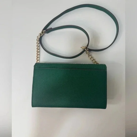 Anne Klein logo wallet on a chain/crossbody. Color: Evergreen EUC - Picture 4 of 15